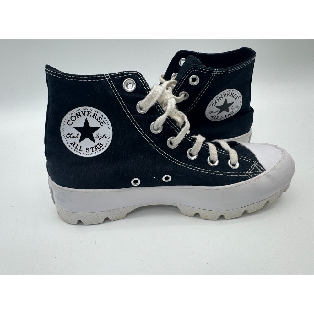 Converse All Star Lugged Hi Platform 2" High Top Shoe Sneaker 7.5 Black Canvas